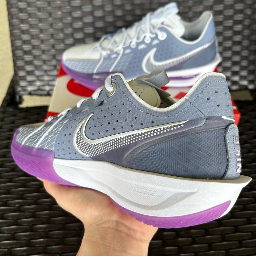 NIKE AIR ZOOM GT Cut 3 ASHEN SLATE - WOMENS 11.5 / MENS 10 - Picture 4 of 5